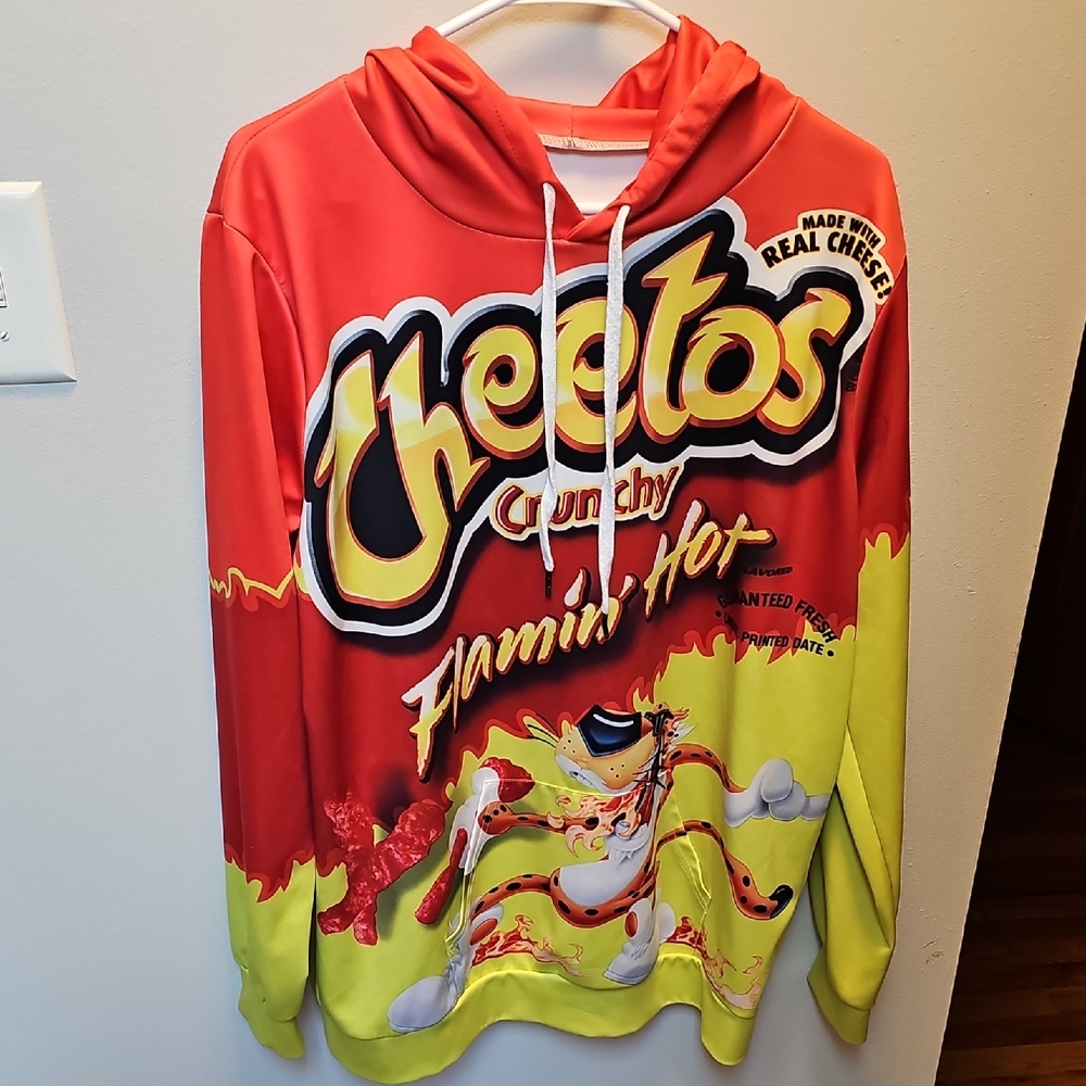 Flamin' Hot Red and Yellow Hoodie